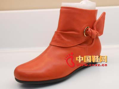 广州市 新款 女鞋 时尚/必登高2012新款时尚百搭橘红色休闲平底真皮女鞋