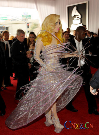格莱美红毯-Lady Gaga个性高跟鞋
